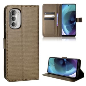For Motorola Moto G52j 5G Diamond Texture Leather Phone Case(Brown) (OEM)