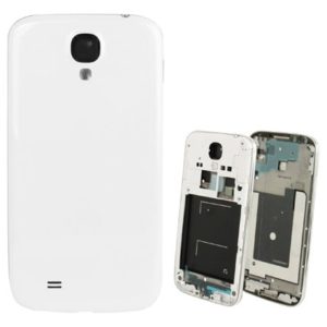 For Samsung Galaxy S IV / i9500 Original Middle Frame Bezel with Back Cover (White) (OEM)