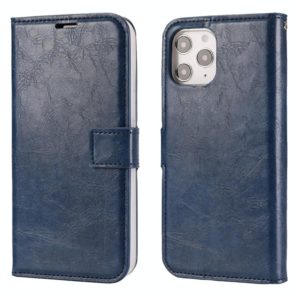For iPhone 11 Pro Max Crazy Horse Texture Detachable Magnetic Back Cover Horizontal Flip Leather Case with Holder & Card Slots & Photo Frame & Wallet (Blue) (OEM)