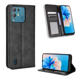 For Blackview A55 Pro Magnetic Buckle Retro Texture Leather Phone Case(Black) (OEM)