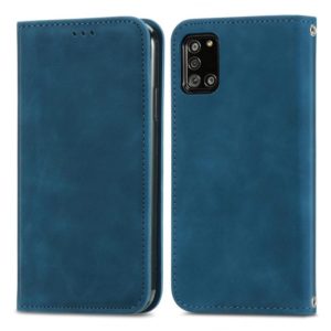 For Samsung Galaxy A32 5G Retro Skin Feel Business Magnetic Horizontal Flip Leather Case with Holder & Card Slots & Wallet & Photo Frame(Blue) (OEM)