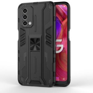 For OPPO A93 5G Supersonic PC + TPU Shock-proof Protective Case with Holder(Black) (OEM)