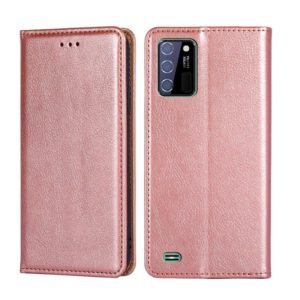 For Oukitel C25 Gloss Oil Solid Color Magnetic Leather Phone Case(Rose Gold) (OEM)