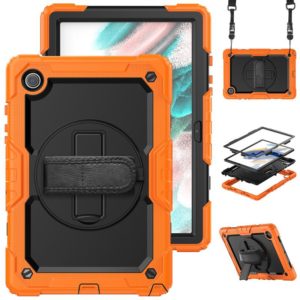 For Samsung Galaxy Tab A8 10.5 2021 X200 / X205 Silicone + PC Tablet Case(Black + Orange) (OEM)
