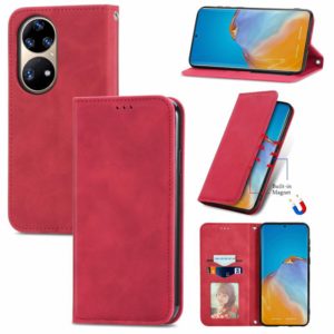 For Honor 50 Pro Retro Skin Feel Business Magnetic Horizontal Flip Leather Case with Holder & Card Slots & Wallet & Photo Frame(Red) (OEM)