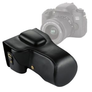 Full Body Camera PU Leather Case Bag for Canon EOS 760D / 750D (18-135mm Lens) (Black) (OEM)