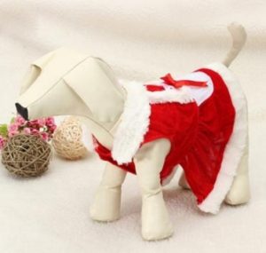Christmas Dog Clothes for Small Dogs Santa Dog Costume Winter Pet Coats, Size:S(Red Girl) (OEM)