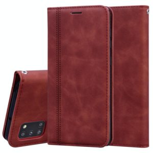 For Samsung Galaxy A31 Frosted Business Magnetic Horizontal Flip PU Leather Case with Holder & Card Slot & Lanyard(Brown) (OEM)