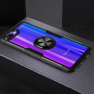 Scratchproof TPU + Acrylic Ring Bracket Protective Case For Huawei Honor 10(Black) (OEM)