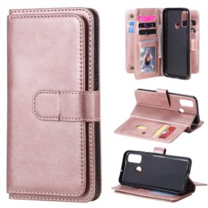 For Huawei P Smart(2020) Multifunctional Magnetic Copper Buckle Horizontal Flip Solid Color Leather Case with 10 Card Slots & Wallet & Holder & Photo Frame(Rose Gold) (OEM)