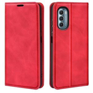 For Motorola Moto G 5G 2022 Retro-skin Magnetic Suction Leather Phone Case(Red) (OEM)