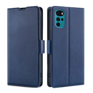 For Motorola Moto G22 Ultra-thin Voltage Side Buckle Leather Phone Case(Blue) (OEM)