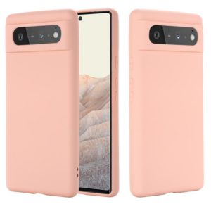 For Google Pixel 6 Pure Color Liquid Silicone Shockproof Full Coverage Case(Pink) (OEM)
