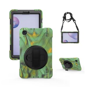 For Samsung Galaxy Tab A 8.4 2020 T307U Shockproof Colorful Silicone + PC Protective Case with Holder & Shoulder Strap & Hand Strap(Camouflage) (OEM)