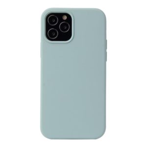 For iPhone 12 Pro Max Solid Color Liquid Silicone Shockproof Protective Case(Emerald Green) (OEM)