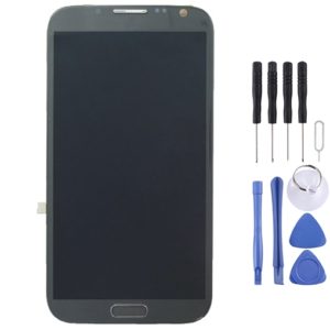 Original LCD Display + Touch Panel with Frame for Galaxy Note II / N7105(Grey) (OEM)