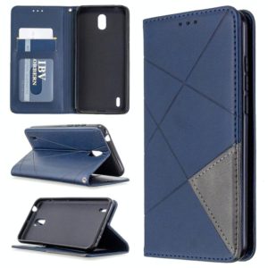 For Nokia 1.3 Rhombus Texture Horizontal Flip Magnetic Leather Case with Holder & Card Slots & Wallet(Blue) (OEM)