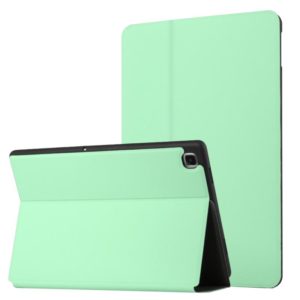 For Samsung Galaxy Tab A7 Lite 8.4 T220/T225 Dual-Folding Horizontal Flip Tablet Leather Case with Holder (Mint Green) (OEM)