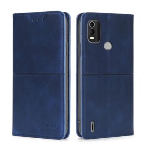 For Nokia C21 Plus Cow Texture Magnetic Horizontal Flip Leather Phone Case(Blue) (OEM)