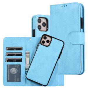 For iPhone 11 Pro Max KLT888-2 Retro 2 in 1 Detachable Magnetic Horizontal Flip TPU + PU Leather Case with Holder & Card Slots & Photo Frame & Wallet(Sky Blue) (OEM)