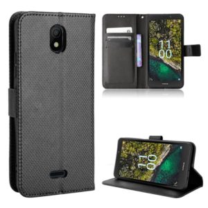 For Nokia C100 Diamond Texture Leather Phone Case(Black) (OEM)