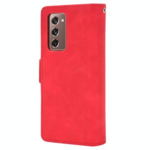 For Samsung Galaxy Z Fold2 5G Wallet Style Skin Feel Calf Pattern Leather Case with Separate Card Slot(Red) (OEM)