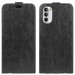 For Motorola Moto G52 4G R64 Texture Vertical Flip Leather Phone Case(Black) (OEM)