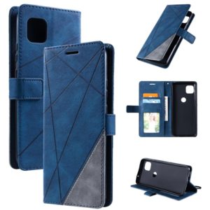 For Motorola Moto G 5G Skin Feel Splicing Horizontal Flip Leather Case with Holder & Card Slots & Wallet & Photo Frame(Blue) (OEM)