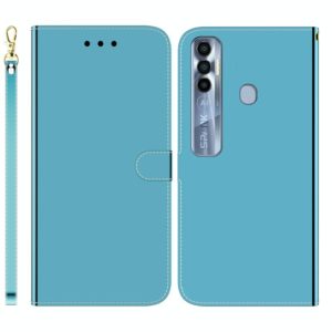 For Tecno Spark 7 Pro Imitated Mirror Surface Horizontal Flip Leather Phone Case(Blue) (OEM)