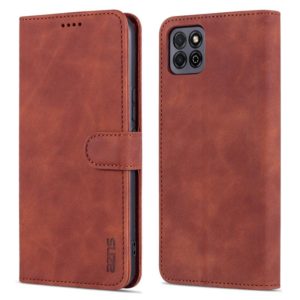 For Honor Play 20 AZNS Skin Feel Calf Texture Horizontal Flip Leather Case with Card Slots & Holder & Wallet(Brown) (AZNS) (OEM)