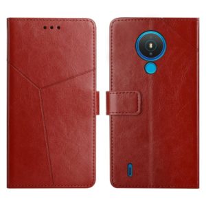 For Nokia 1.4 Y Stitching Horizontal Flip Leather Phone Case(Brown) (OEM)