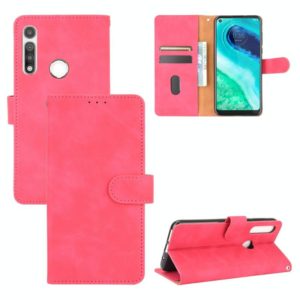 For Motorola Moto G Fast Solid Color Skin Feel Magnetic Buckle Horizontal Flip Calf Texture PU Leather Case with Holder & Card Slots & Wallet(Rose Red) (OEM)