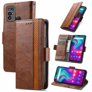 For Doogee X96 Pro CaseNeo Business Splicing Dual Magnetic Buckle Horizontal Flip PU Leather Case with Holder & Card Slots & Wallet(Brown) (OEM)