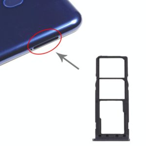For Samsung Galaxy M10 SM-M105 SIM Card Tray + SIM Card Tray + Micro SD Card Tray (Black) (OEM)