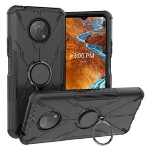 For Nokia G300 Armor Bear Shockproof PC + TPU Phone Case with Ring Holder(Black) (OEM)