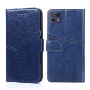 For Motorola Moto G50 5G Geometric Stitching Horizontal Flip Leather Phone Case(Blue) (OEM)