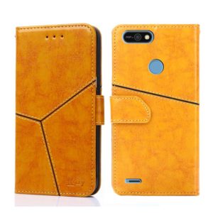 For Tecno POP 2 / POP 2F / POP 2 Pro Geometric Stitching Horizontal Flip Leather Phone Case(Yellow) (OEM)