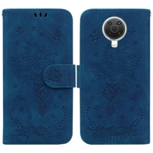For Nokia G10 / G20 Butterfly Rose Embossed Leather Phone Case(Blue) (OEM)