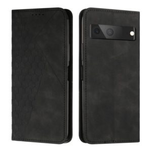 For Google Pixel 7 Diamond Splicing Skin Feel Magnetic Leather Phone Case(Black) (OEM)