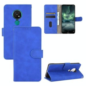 For Nokia 7.2 & 6.2 Solid Color Skin Feel Magnetic Buckle Horizontal Flip Calf Texture PU Leather Case with Holder & Card Slots & Wallet(Blue) (OEM)