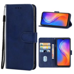 Leather Phone Case For Tecno spark 8(Blue) (OEM)
