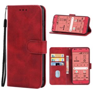 Leather Phone Case For Fujitsu F-42A / F-01L(Red) (OEM)
