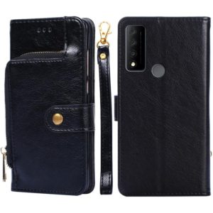 For TCL 30V 5G Zipper Bag Leather Phone Case(Black) (OEM)