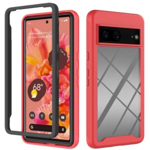 For Google Pixel 7 5G Starry Sky Solid Color Series PC + TPU Phone Case(Red) (OEM)