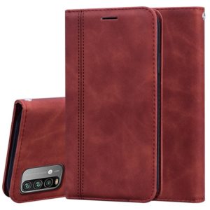For Xiaomi Redmi 9T Frosted Business Magnetic Horizontal Flip PU Leather Case with Holder & Card Slot & Lanyard(Brown) (OEM)