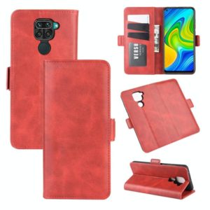 For Xiaomi Redmi Note 9/10X 4G Dual-side Magnetic Buckle Horizontal Flip Leather Case with Holder & Card Slots & Wallet(Red) (OEM)