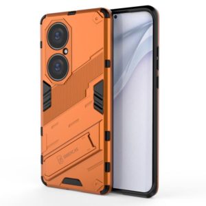 For Huawei P50 Pro Punk Armor 2 in 1 PC + TPU Shockproof Case with Invisible Holder(Orange) (OEM)