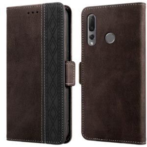 For Huawei P smart Z Stitching Side-Magnetic RFID Leather Phone Case(Coffee) (OEM)