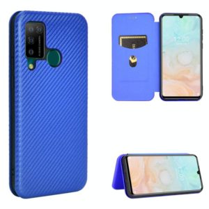 For DOOGEE N20 Pro Carbon Fiber Texture Horizontal Flip TPU + PC + PU Leather Case with Card Slot(Blue) (OEM)