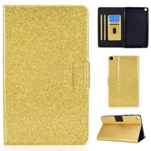 For Samsung Galaxy Tab A7 Lite T220 Glitter Horizontal Flip Leather Case with Holder & Card Slots(Gold) (OEM)